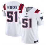 Men's New England Patriots #51 Jack Gibbens White 2025 F.U.S.E. Vapor Limited Football Stitched Jersey
