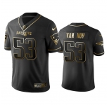 Men's New England Patriots #53 Kyle Van Limited Black Golden Edition Football Jersey