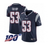 Men's New England Patriots #53 Kyle Van Noy Navy Blue Team Color Vapor Untouchable Limited Player 100th Season Football Jersey