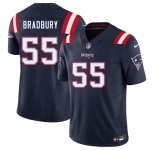 Men's New England Patriots #55 Garrett Bradbury Navy 2025 F.U.S.E. Vapor Limited Football Stitched Jersey