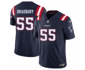 Men's New England Patriots #55 Garrett Bradbury Navy 2025 F.U.S.E. Vapor Limited Football Stitched Jersey