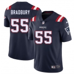Men's New England Patriots #55 Garrett Bradbury Navy 2025 Vapor Limited Football Stitched Jersey