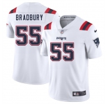 Men's New England Patriots #55 Garrett Bradbury White 2025 Vapor Limited Football Stitched Jersey