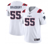 Men's New England Patriots #55 Garrett Bradbury White 2025 Vapor Limited Football Stitched Jersey