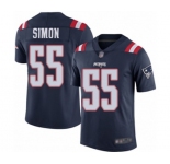 Men's New England Patriots #55 John Simon Limited Navy Blue Rush Vapor Untouchable Football Jersey