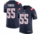 Men's New England Patriots #55 John Simon Limited Navy Blue Rush Vapor Untouchable Football Jersey