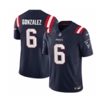 Men's New England Patriots #6 Christian Gonzalez Navy 2023 F.U.S.E. Vapor Limited Football Stitched Jersey