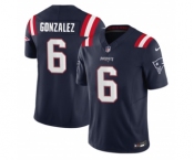 Men's New England Patriots #6 Christian Gonzalez Navy 2023 F.U.S.E. Vapor Limited Football Stitched Jersey