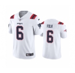 Men's New England Patriots #6 Nick Folk White Vapor Untouchable Limited Stitched Jersey
