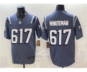 Men's New England Patriots #617 Minuteman 2025 F.U.S.E. “Rivalries” Vapor Limited Football Stitched Jersey