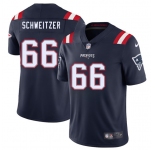 Men's New England Patriots #66 Wes Schweitzer Navy 2025 Vapor Limited Football Stitched Jersey