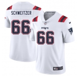 Men's New England Patriots #66 Wes Schweitzer White 2025 Vapor Limited Football Stitched Jersey