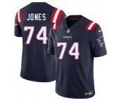 Men's New England Patriots #74 Caleb Jones Navy 2025 F.U.S.E. Vapor Limited Football Stitched Jersey