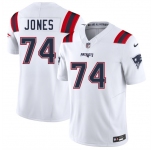 Men's New England Patriots #74 Caleb Jones White 2025 F.U.S.E. Vapor Limited Football Stitched Jersey