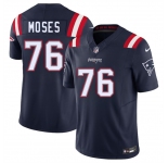 Men's New England Patriots #76 Morgan Moses Navy 2025 F.U.S.E. Vapor Limited Football Stitched Jersey