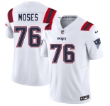 Men's New England Patriots #76 Morgan Moses White 2025 F.U.S.E. Vapor Limited Football Stitched Jersey
