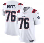 Men's New England Patriots #76 Morgan Moses White 2025 Vapor Limited Football Stitched Jersey