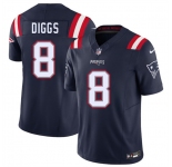 Men's New England Patriots #8 Stefon Diggs Navy 2025 F.U.S.E. Vapor Limited Football Stitched Jersey