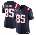 Men's New England Patriots #85 Hunter Henry Navy 2025 F.U.S.E. With 4-Star C Patch Vapor Limited Stitched Jersey