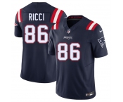Men's New England Patriots #86 Giovanni Ricci Navy 2025 F.U.S.E. Vapor Limited Football Stitched Jersey