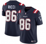 Men's New England Patriots #86 Giovanni Ricci Navy 2025 Vapor Limited Football Stitched Jersey