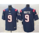 Men's New England Patriots #9 Kayshon Boutte Navy Vapor Limited Stitched Football Jersey