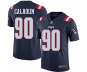 Men's New England Patriots #90 Shilique Calhoun Limited Navy Blue Rush Vapor Untouchable Football Jersey