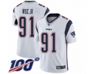 Men's New England Patriots #91 Deatrich Wise Jr White Vapor Untouchable Limited Player 100th Season Football Jersey