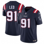 Men's New England Patriots #91 Titus Leo Navy 2025 F.U.S.E. Vapor Limited Football Stitched Jersey