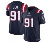Men's New England Patriots #91 Titus Leo Navy 2025 F.U.S.E. Vapor Limited Football Stitched Jersey