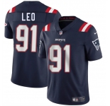 Men's New England Patriots #91 Titus Leo Navy 2025 Vapor Limited Football Stitched Jersey