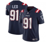 Men's New England Patriots #91 Titus Leo Navy 2025 Vapor Limited Football Stitched Jersey