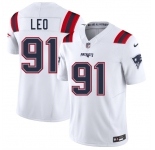 Men's New England Patriots #91 Titus Leo White 2025 F.U.S.E. Vapor Limited Football Stitched Jersey