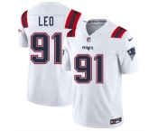 Men's New England Patriots #91 Titus Leo White 2025 F.U.S.E. Vapor Limited Football Stitched Jersey