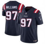 Men's New England Patriots #97 Milton Williams Navy 2025 F.U.S.E. Vapor Limited Football Stitched Jersey