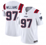 Men's New England Patriots #97 Milton Williams White 2025 F.U.S.E. Vapor Limited Football Stitched Jersey