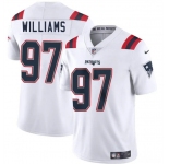 Men's New England Patriots #97 Milton Williams White 2025 Vapor Limited Football Stitched Jersey