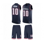 Men's Nike New England Patriots #10 Josh Gordon Limited Navy Blue Tank Top Suit NFL Jersey