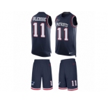 Men's Nike New England Patriots #11 Drew Bledsoe Limited Navy Blue Tank Top Suit NFL Jersey
