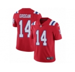 Men's Nike New England Patriots #14 Steve Grogan Vapor Untouchable Limited Red Alternate NFL Jersey