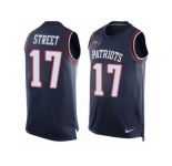 Men's Nike New England Patriots #17 Devin Street Limited Navy Blue Player Name & Number Tank Top NFL Jersey