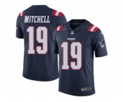 Men's Nike New England Patriots #19 Malcolm Mitchell Limited Navy Blue Rush NFL Jersey