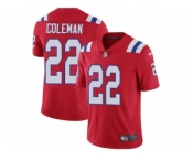 Men's Nike New England Patriots #22 Justin Coleman Vapor Untouchable Limited Red Alternate NFL Jersey