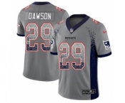 Men's Nike New England Patriots #29 Duke Dawson Limited Gray Rush Drift Fashion NFL Jersey
