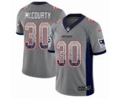Men's Nike New England Patriots #30 Jason McCourty Limited Gray Rush Drift Fashion NFL Jersey