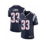 Men's Nike New England Patriots #33 Dion Lewis Vapor Untouchable Limited Navy Blue Team Color NFL Jersey