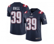 Men's Nike New England Patriots #39 Montee Ball Limited Navy Blue Rush NFL Jersey