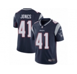 Men's Nike New England Patriots #41 Cyrus Jones Navy Blue Team Color Vapor Untouchable Limited Player NFL Jersey
