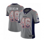 Men's Nike New England Patriots #46 James Develin Limited Gray Rush Drift Fashion NFL Jersey