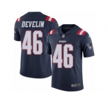Men's Nike New England Patriots #46 James Develin Limited Navy Blue Rush NFL Jersey